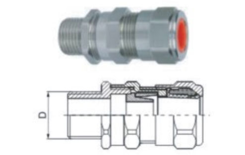 CW Cable Gland Supplier_Single Sealed EX Cable Wiring drawing