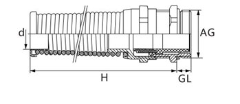 EMC Brass Cable Gland Vendor_Brass Cable Gland drawing