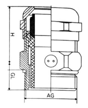 Marine Cable Gland Supplier Introduction_Breathable Cable Gland drawing